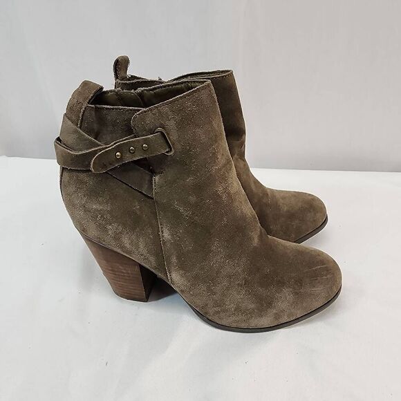 Michael by Michael Shannon Size 9 Lexi Ankle Boots in Taupe Suede Leather - Picture 3 of 9